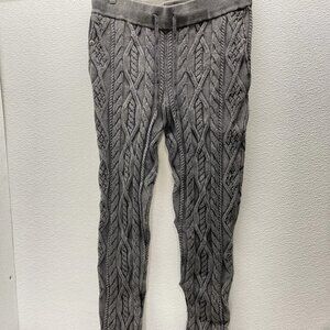 SEROYA Elijah Cable Knit Jogger Pants Washed Black